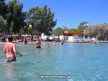 Ammoudi beach close to Agios Nikolaos town in Crete Island Greece