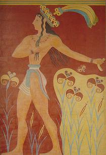 Prince of the Lilies, Minoan fresco, dated to c.1550 BC