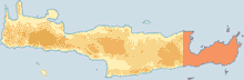 Lassithi region map, Crete