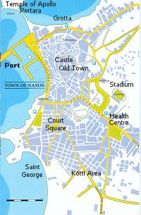 Map of Naxos Town