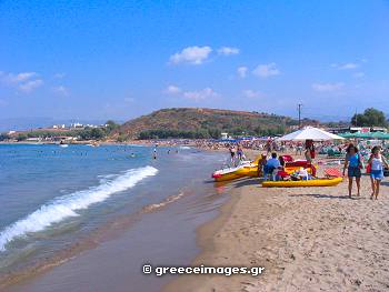 Kydonia beach in Chania Town Crete Island Greece