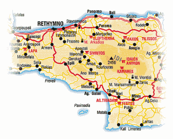 Crete Rethymno Map